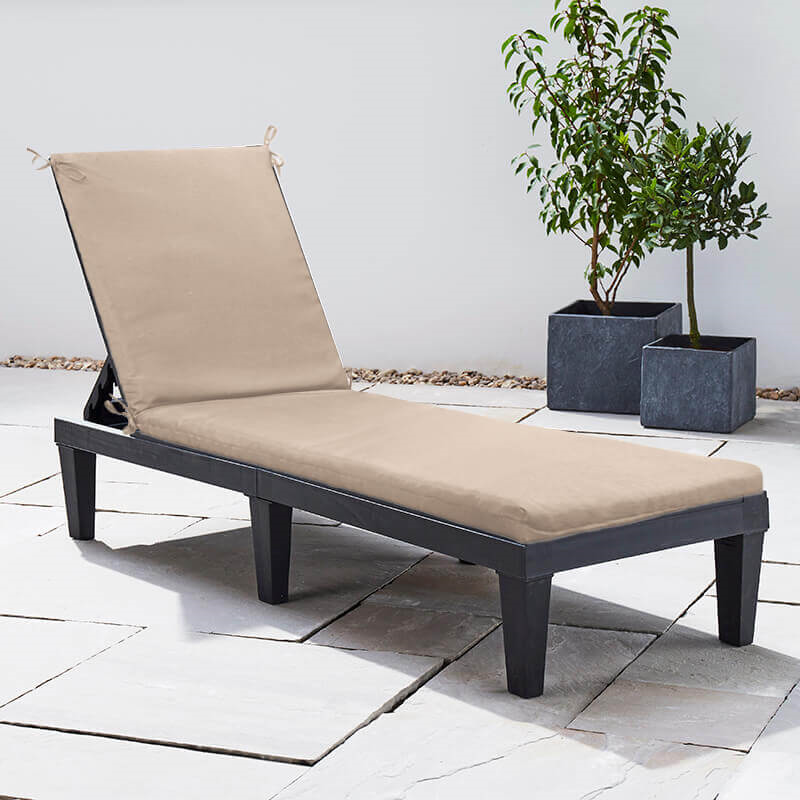 Sun Lounger Cushion Garden Furniture Cushions True Shopping Beige  