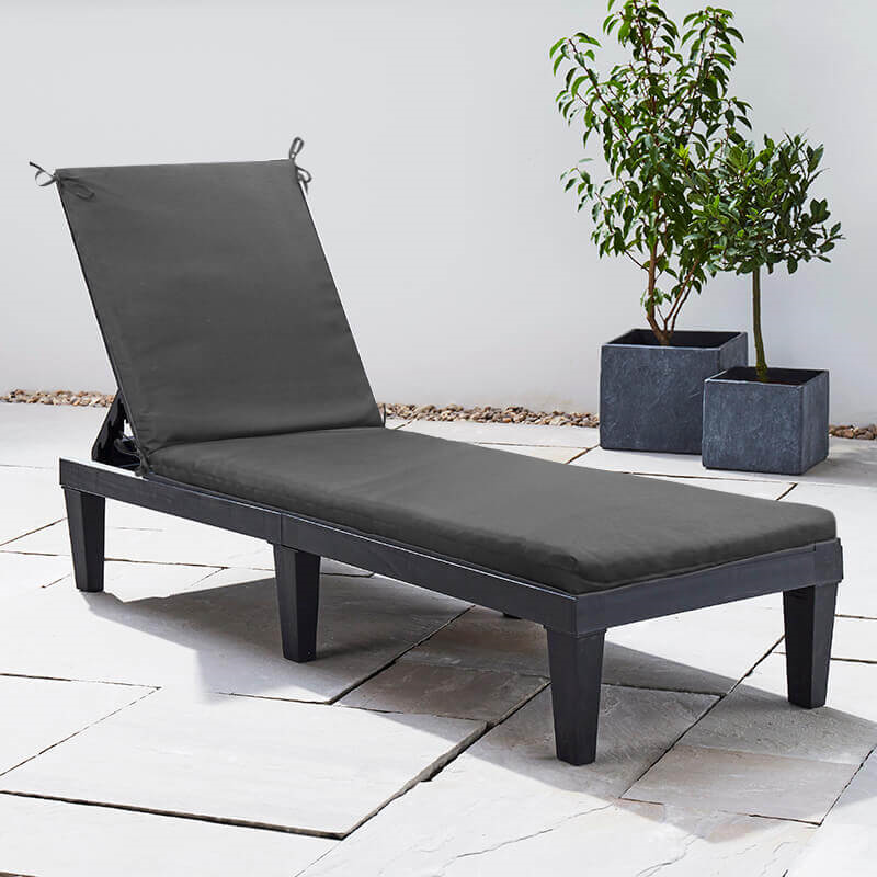 Sun Lounger Cushion Garden Furniture Cushions True Shopping Grey  