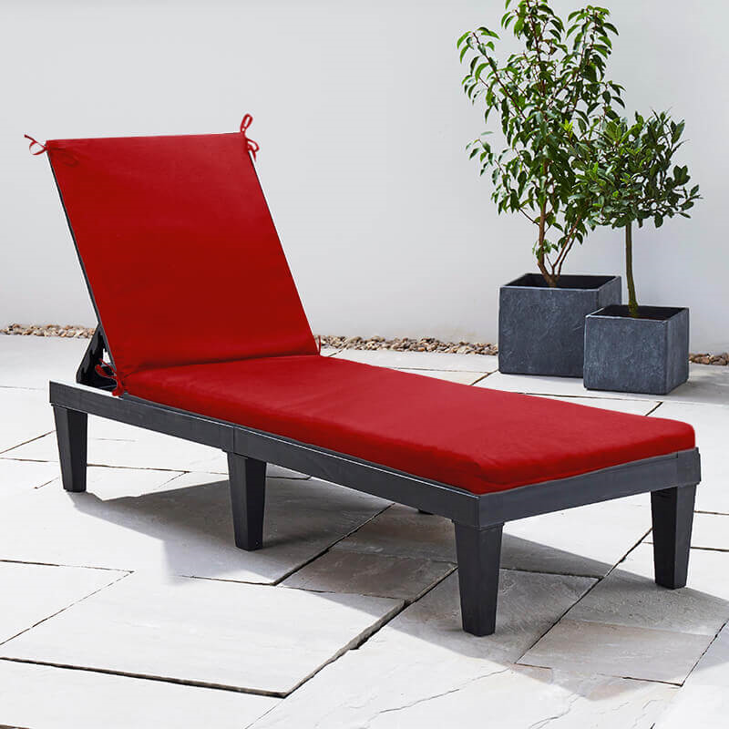Red sun lounger discount cushions