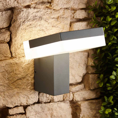 Biard Grey Angled Square Wall Light Lighting True Shopping   