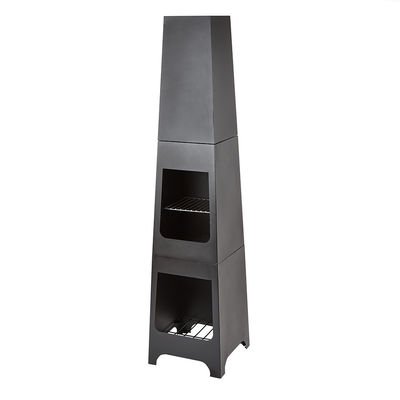 150cm Black Steel Chimenea Outdoor Leisure True Shopping   