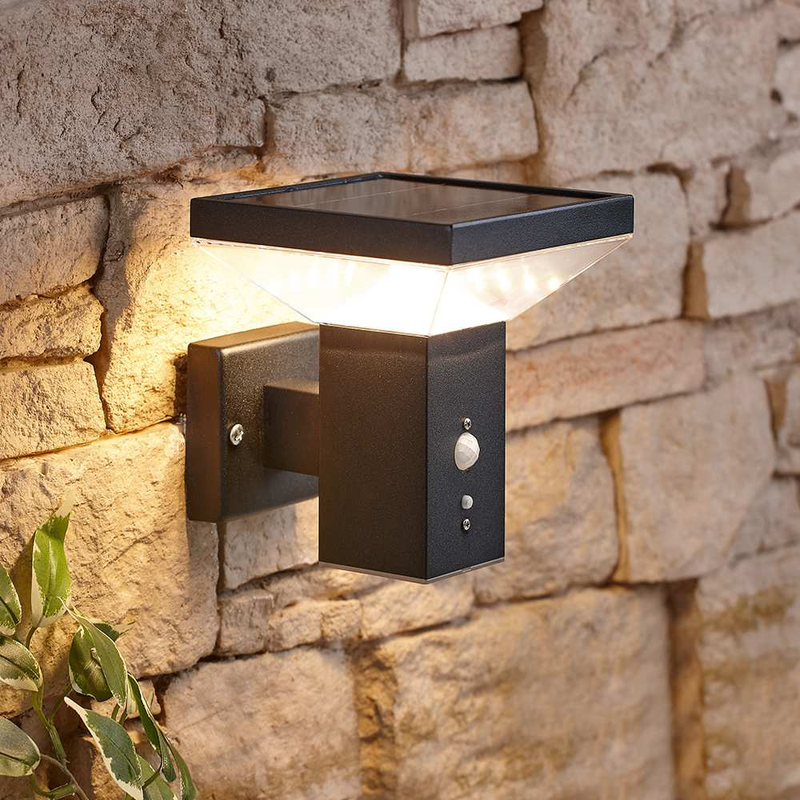 Biard Square Solar Wall Light with Sensor Lighting True Shopping   