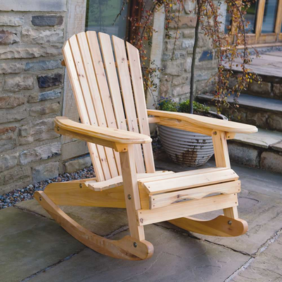 Bowland Adirondack Wooden Rocking Chair Garden Furniture True Shopping   