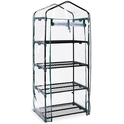 Greenhouse (Easy-Fit Frame and Heavy Duty Cover) Gardening True Shopping 4 Shelf  