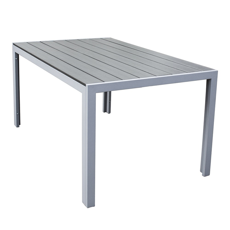 Malmö Outdoor Dining Table with Aluminium Frame in Grey Garden Furniture True Shopping   