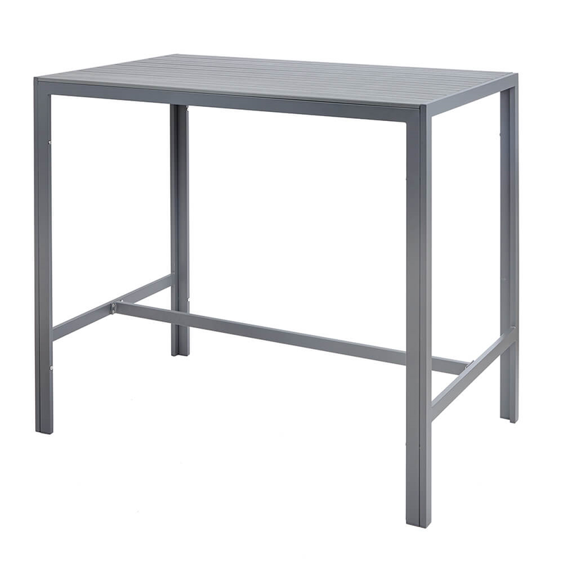 Grey Polywood Outdoor Bar Table Garden Furniture True Shopping   