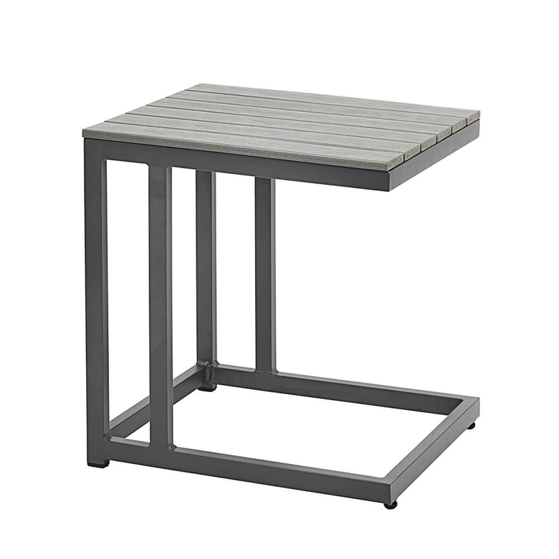 Grey Polywood Outdoor Side Table Garden Furniture True Shopping   