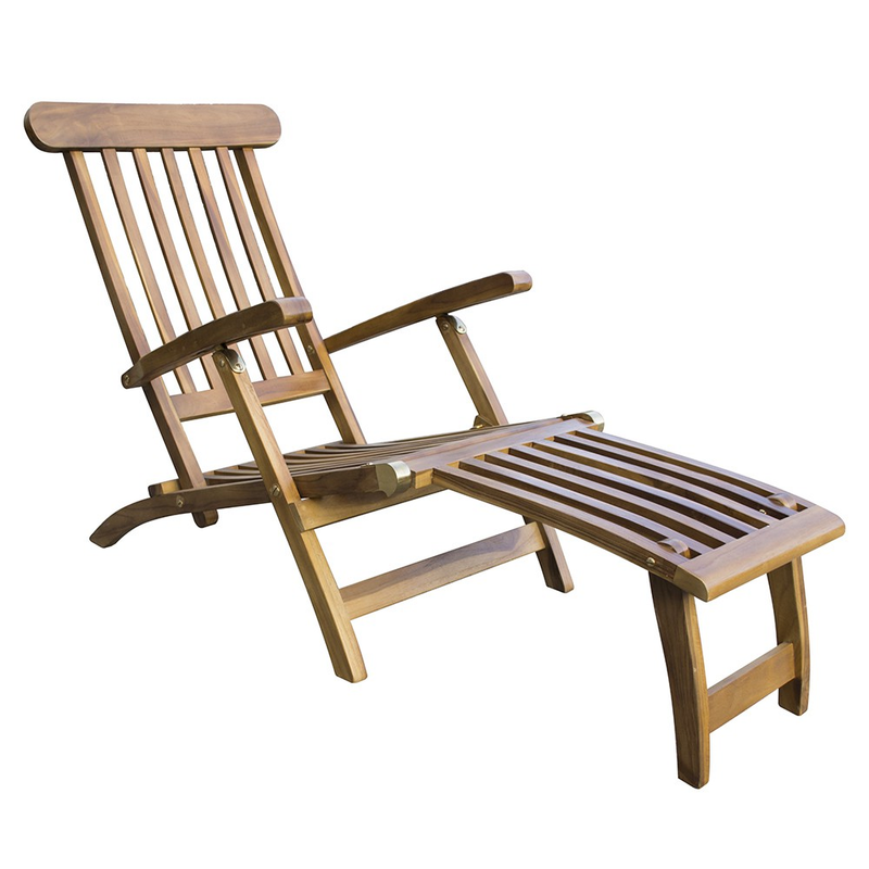 Bantham Teak Steamer Lounger Garden Furniture True Shopping   