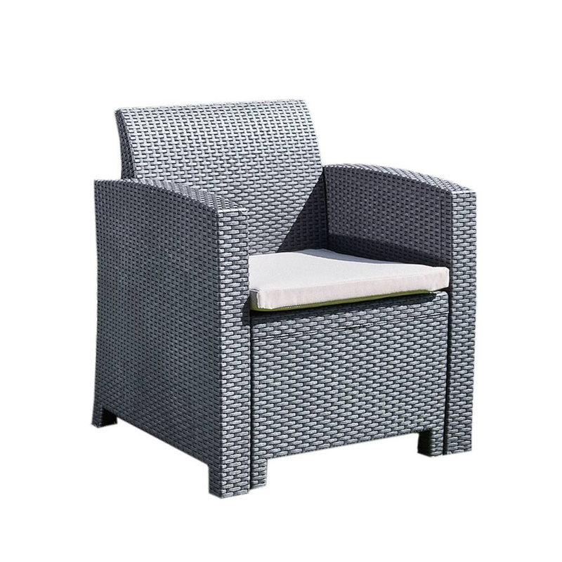 Marbella Rattan Garden Armchair (Graphite) Garden Furniture True Shopping   