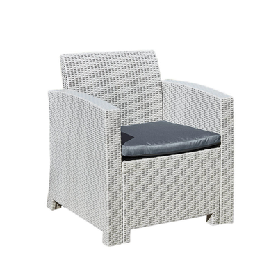 Marbella Rattan Garden Armchair (Light Grey) Garden Furniture True Shopping   