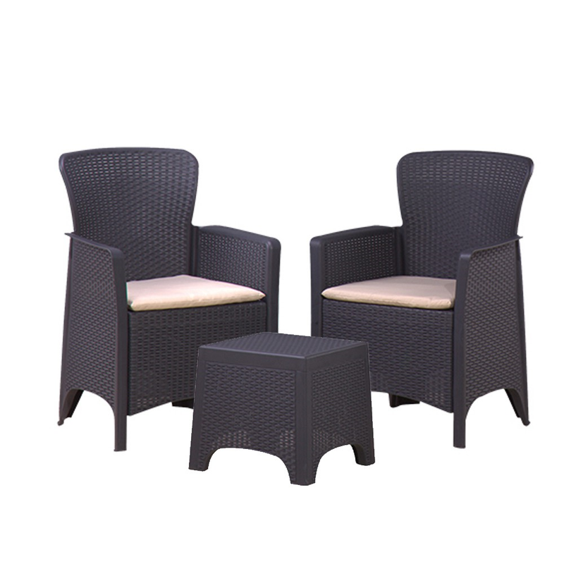 Marbella Rattan Effect 2 Seater Balcony Set Trueshopping