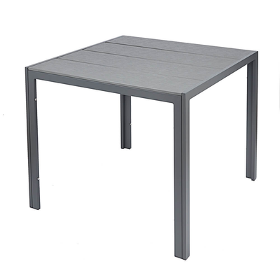 Grey Polywood Outdoor Square Table  True Shopping   