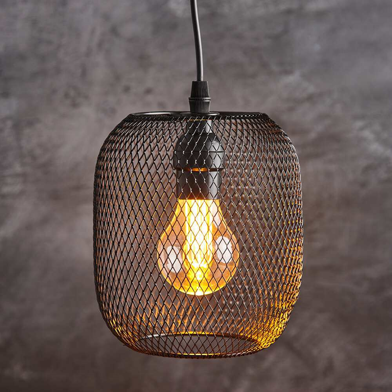 Black Metal Lantern with Edison Bulb Lighting True Shopping   