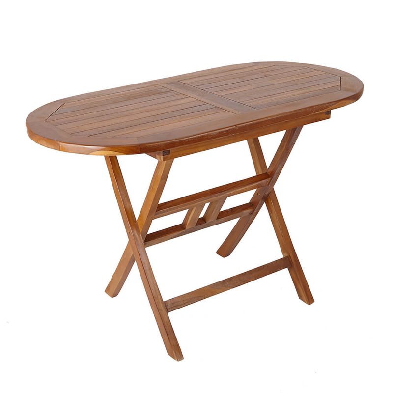 Oval Teak Folding Table  True Shopping   