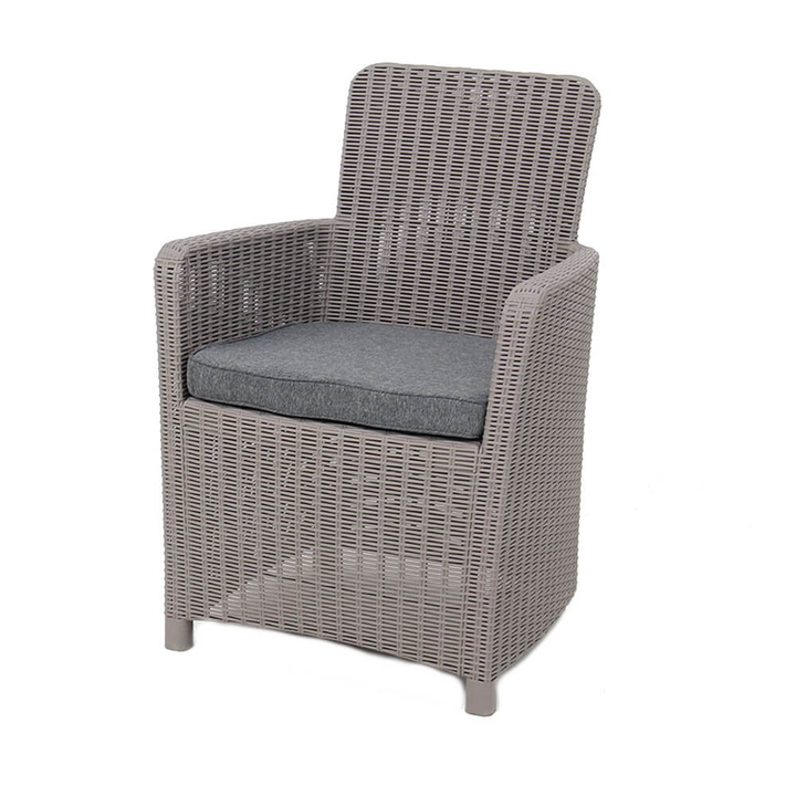 Outdoor Rattan Dining Chair (Grey)