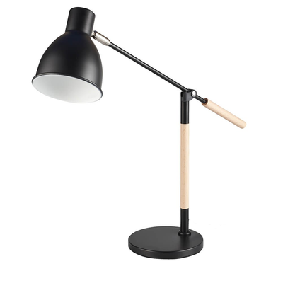 Black Metal & Wood Desk Lamp Lighting True Shopping   