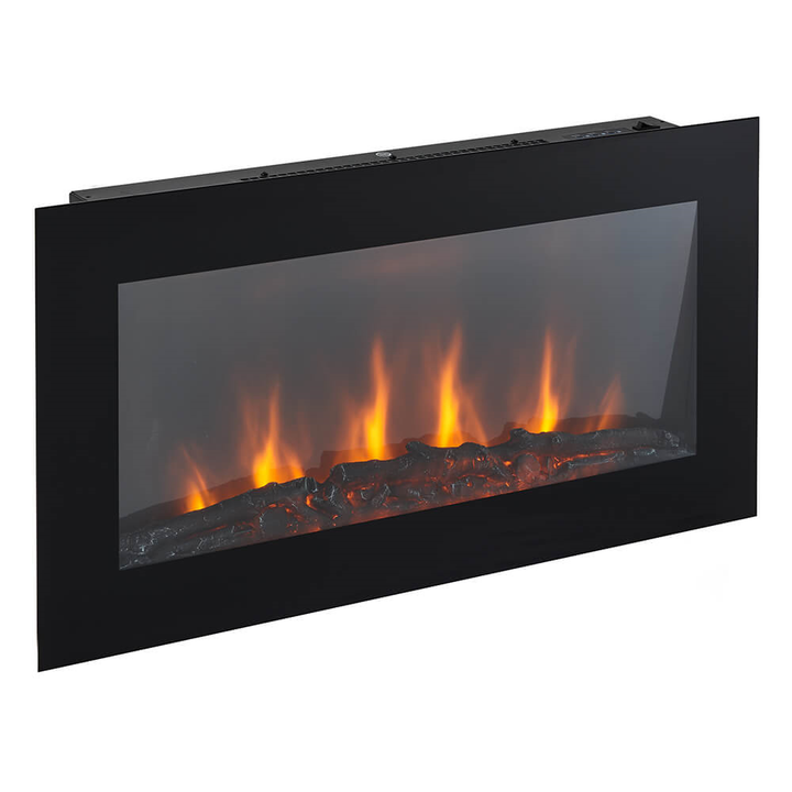 Wall-Mounted Log Effect Fireplace