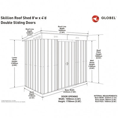 Globel Pent Metal Shed Metal Sheds True Shopping   