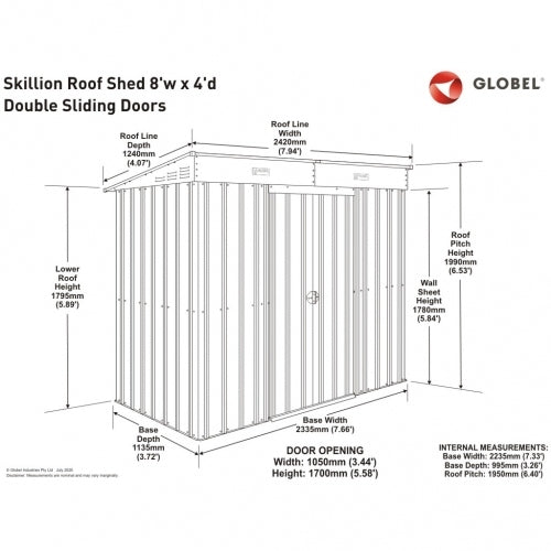 Globel Pent Metal Shed Metal Sheds True Shopping   