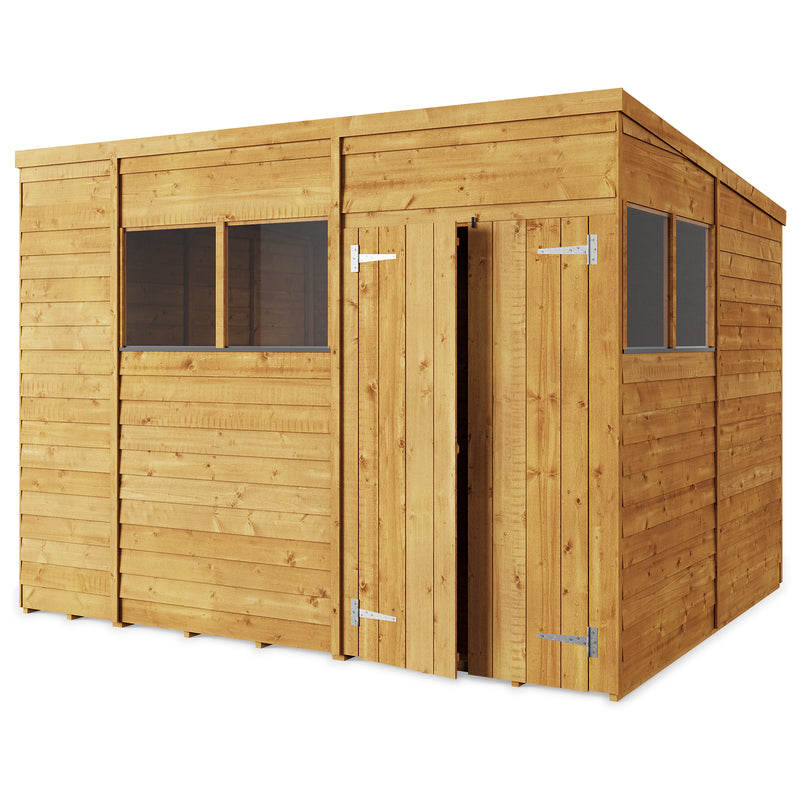 Storemore Overlap Pent Shed  True Shopping 10x8 Windowed 