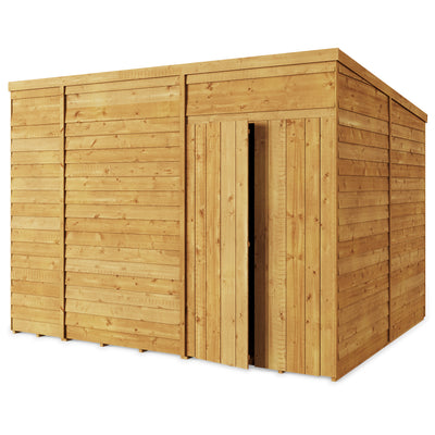 Storemore Overlap Pent Shed  True Shopping 10x8 Windowless 