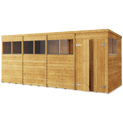 Storemore Overlap Pent Shed  True Shopping 16x6 Windowed 