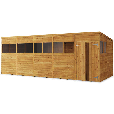 Storemore Overlap Pent Shed  True Shopping 20x8 Windowed 