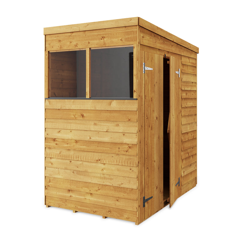 Storemore Overlap Pent Shed  True Shopping 4x6 Windowless 