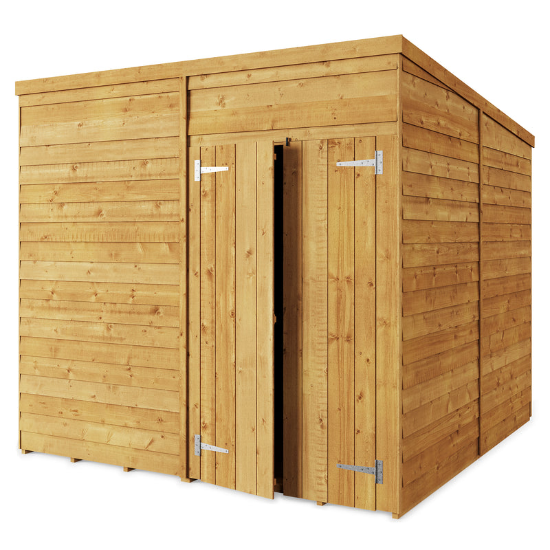 Storemore Overlap Pent Shed  True Shopping 8x8 Windowless 