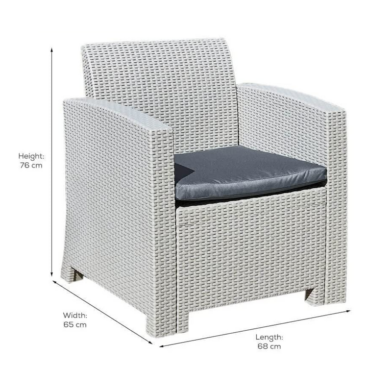 Marbella 5 Seater Rattan Effect Sofa Set with Coffee Table Garden Furniture True Shopping   