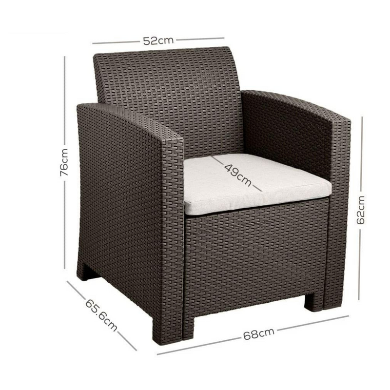 Marbella 5 Seater Rattan Effect Sofa Set with Coffee Table Garden Furniture True Shopping   