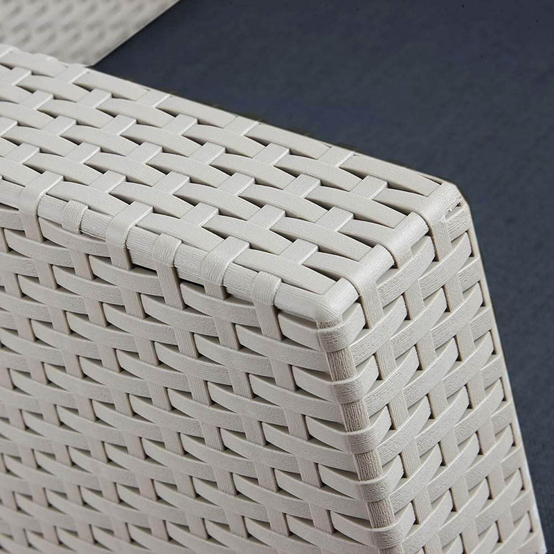 Marbella 4 Seater Rattan Effect Armchair Set with Coffee Table Garden Furniture True Shopping   