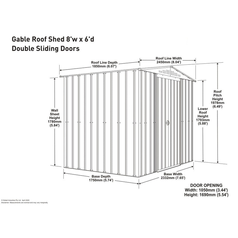 Globel Apex Metal Shed Metal Sheds True Shopping   