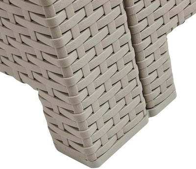 Marbella 4 Seater Rattan Effect Armchair Set with Coffee Table Garden Furniture True Shopping   