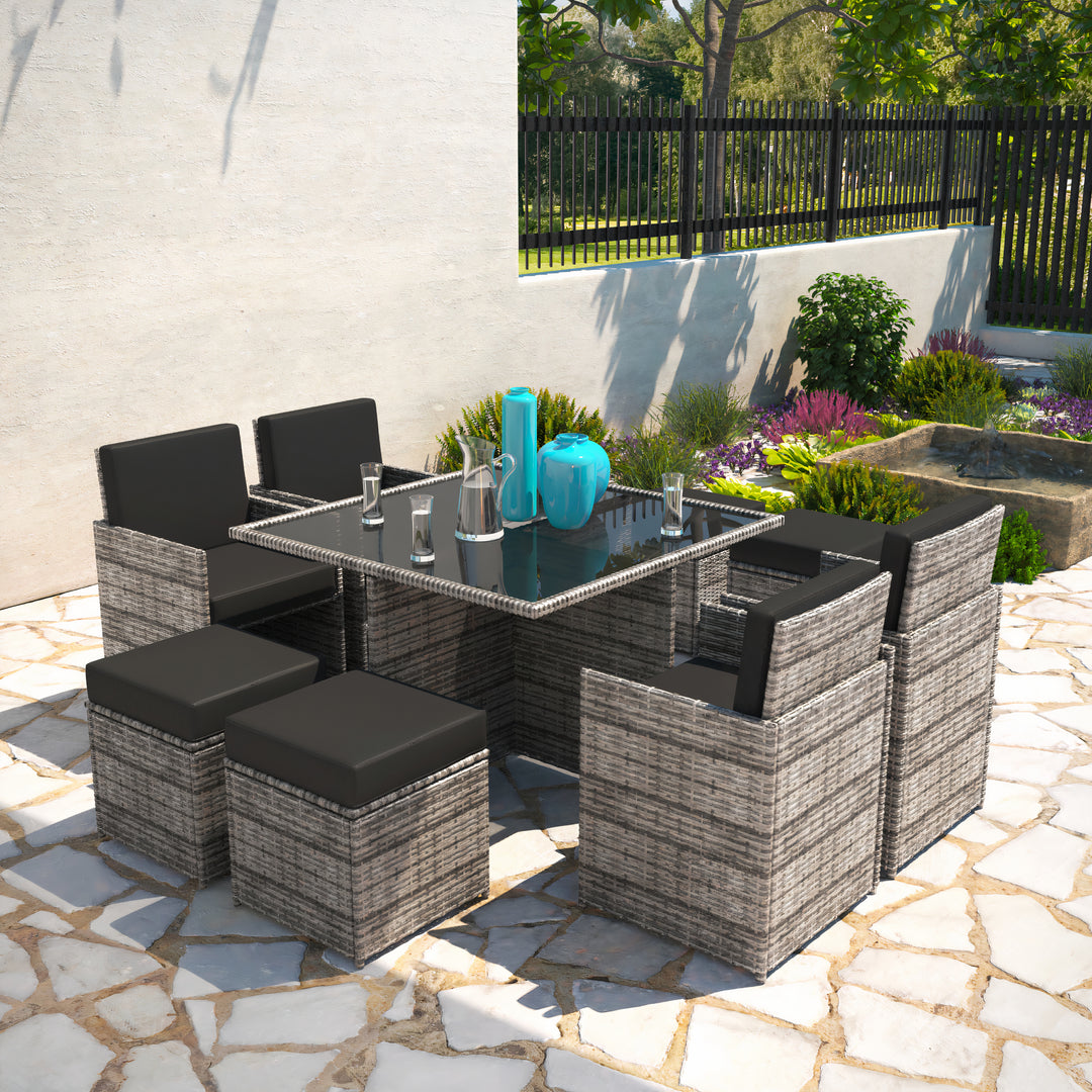 Rattan 8 seater cube online