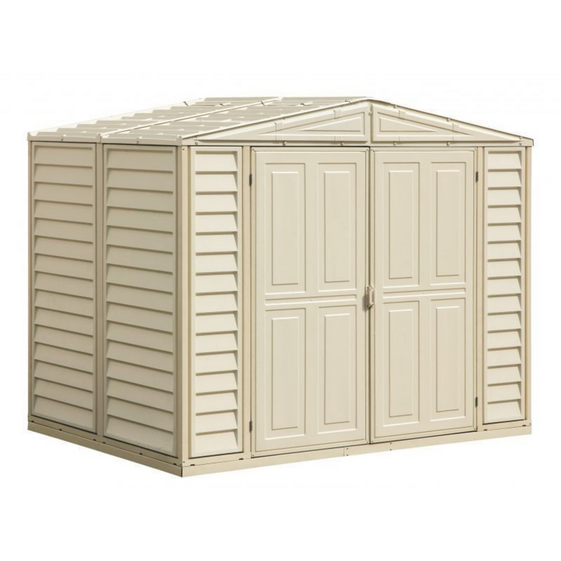 Saffron 8ftx5ft Vinyl Shed Including Foundation Kit Plastic Sheds True Shopping   