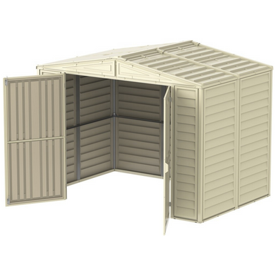 Saffron 8ftx5ft Vinyl Shed Including Foundation Kit Plastic Sheds True Shopping   