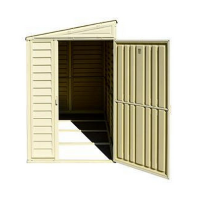 Saffron Lean-To 4ft×8ft Vinyl Shed Including Foundation Kit Plastic Sheds True Shopping   