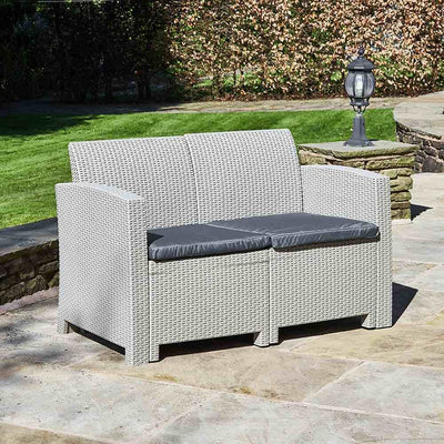 Marbella 4 Seater Rattan Effect Sofa Set with Coffee Table Garden Furniture True Shopping   