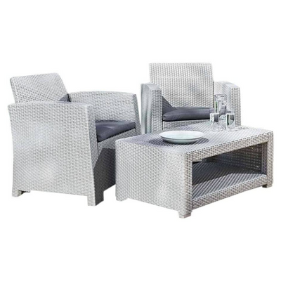 Marbella 2-Seater Rattan Armchair Furniture Set with Coffee Table Garden Furniture True Shopping   